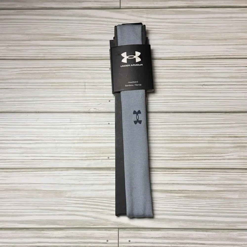 Under Armour  Logo Women’s Sporty Athletic Gray and Black Headband Sz OS